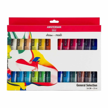 Estojo Tinta Acrilica 20ml C/24 Amsterdan 17820424 Royal Talens